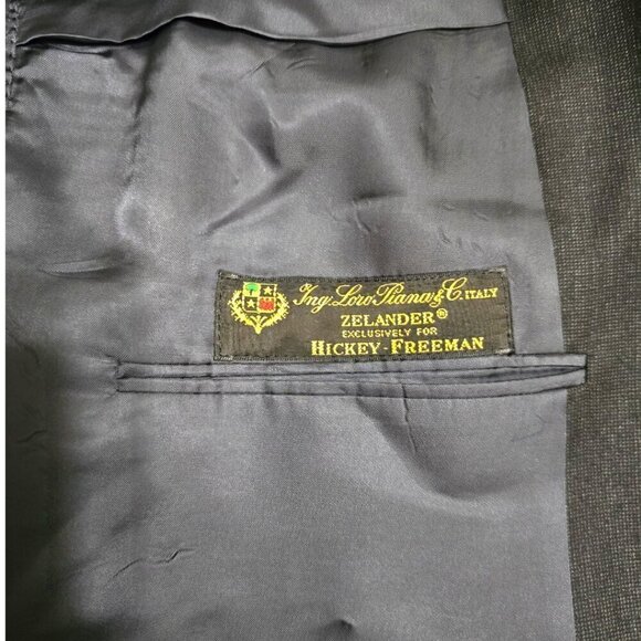 Hickey Freeman Vintage Gray Canterbury Italian Wool Blazer Sz 50L - Picture 7 of 11